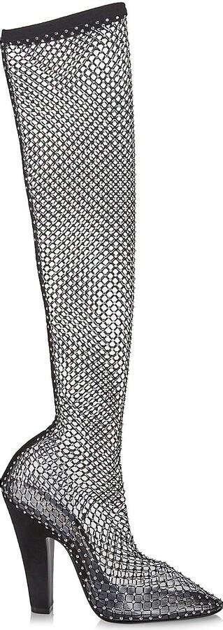 Koller Rhinestone Mesh Boots 